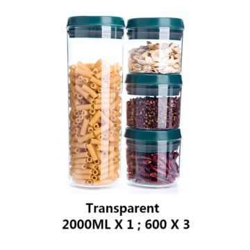 Clear Empty Plastic Jars with Compression Spring Lid